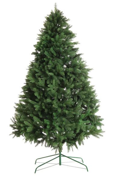 白で隔絶された飾りのないクリスマスツリー — ストック写真