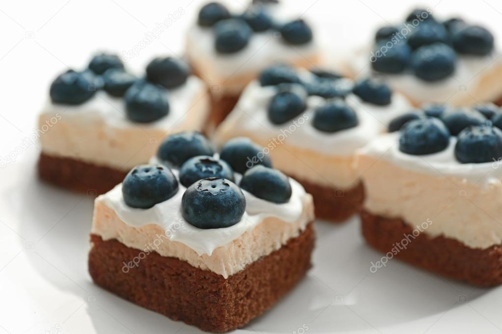 Delicious blueberry cakes