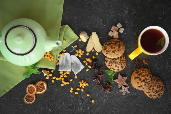 Ingredientes de chá fresco — Fotografia de Stock