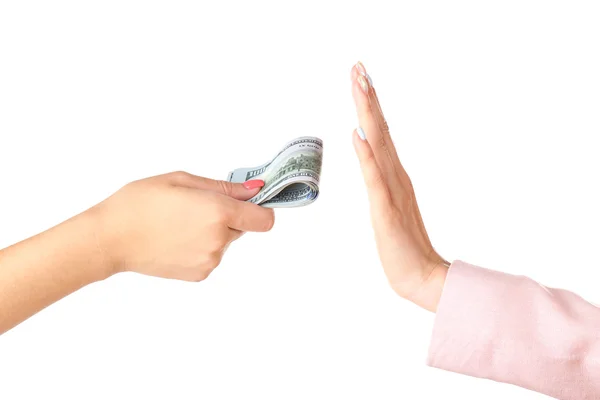 Frauenhände mit Geld — Stockfoto