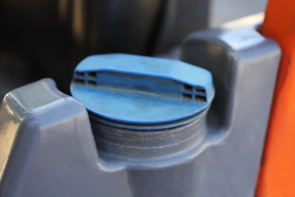 Cap of road roller fuel tank, closeup — ストック写真