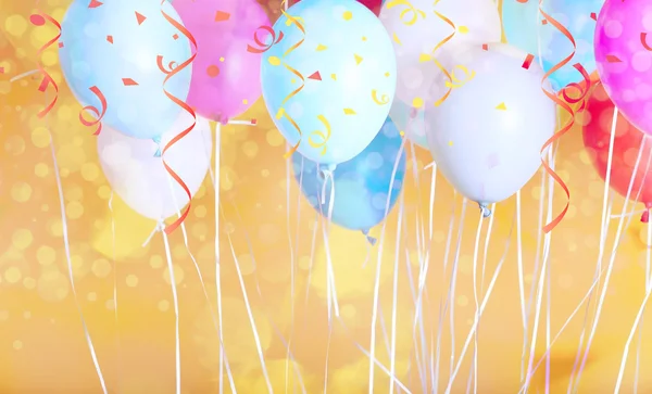 Bunte Geburtstagsballons — Stockfoto