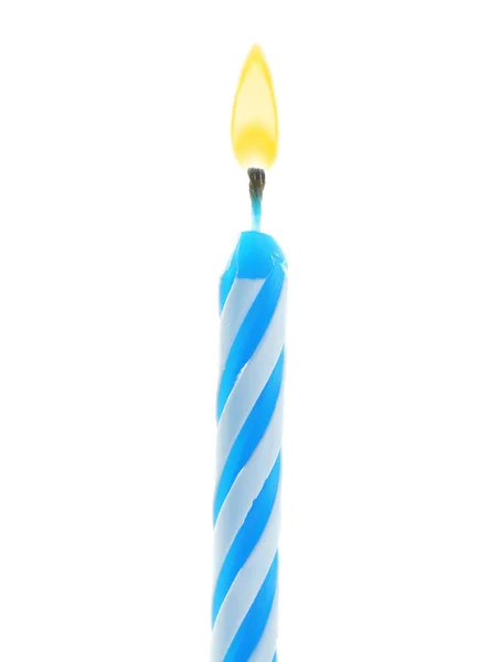 誕生日の蝋燭は、白で隔離 — ストック写真