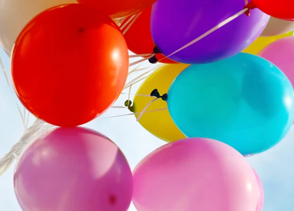 Colorful birthday balloons — Stock Photo, Image