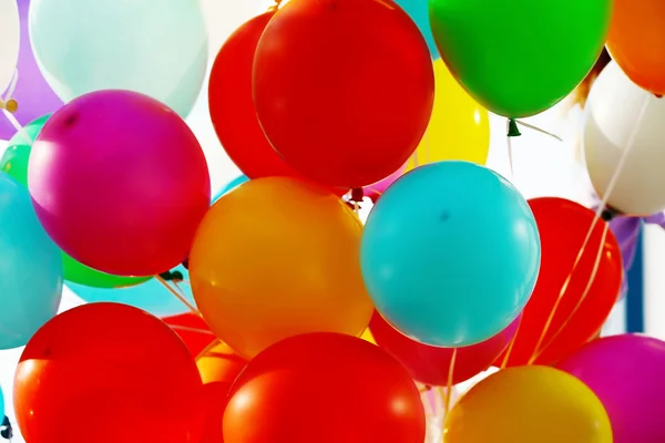 Colorful birthday balloons — Stock Photo, Image