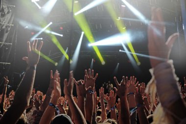 Kalabalık bir açık hava konserinde