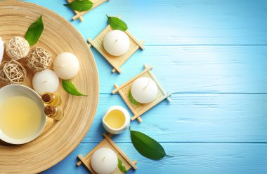 Çay ağacı yağı ile Spa kompozisyon
