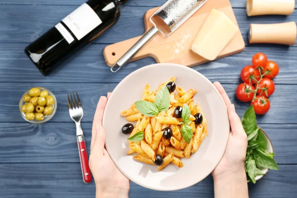 Delicioso penne pasta — Fotografia de Stock