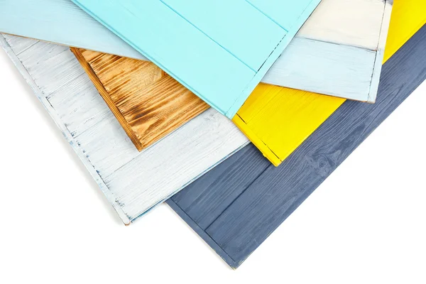Coleção de texturas de madeira coloridas — Fotografia de Stock