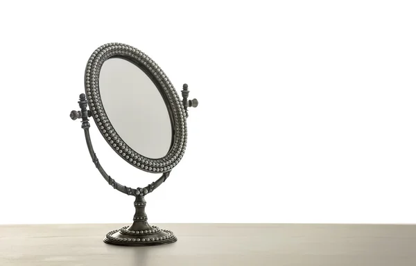 Woman antique mirror — Stock Photo, Image