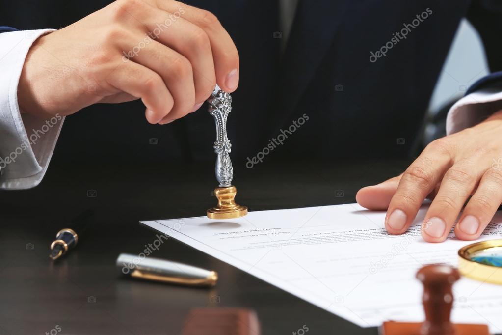 Notary public in office