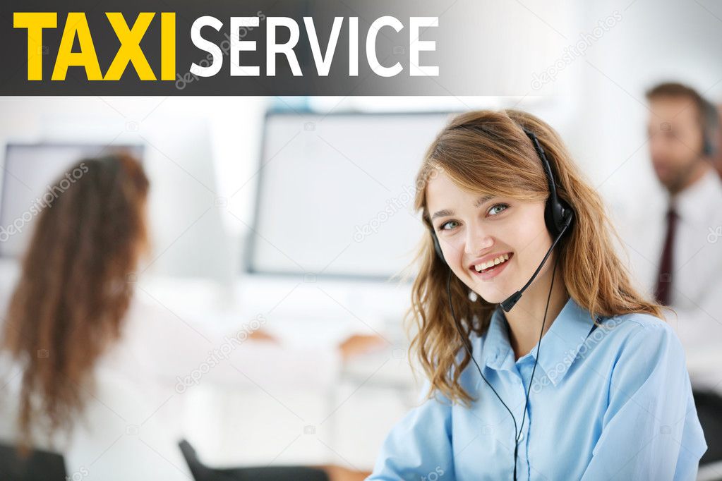 Call center operators of taxi service