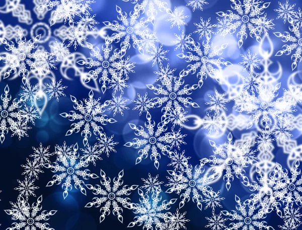 Festive Christmas design. White snowflakes background. — Stock Photo, Image