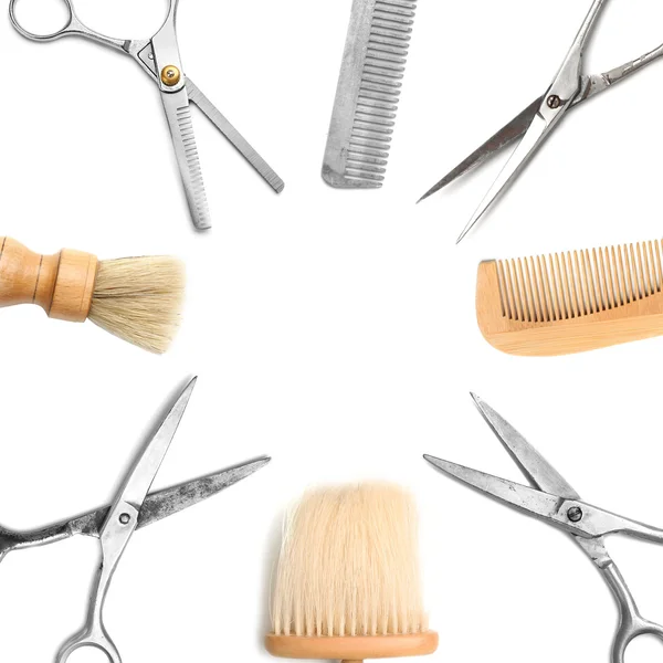 Verschiedene professionelle Friseurausrüstung — Stockfoto