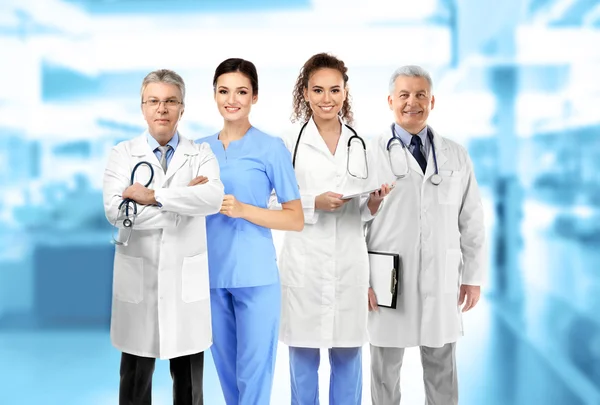 Medical Team Blurred Hospital Background Health Care Concept — Stock Photo, Image