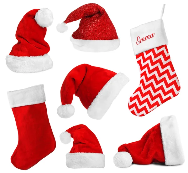 Santa claus klobouky — Stock fotografie
