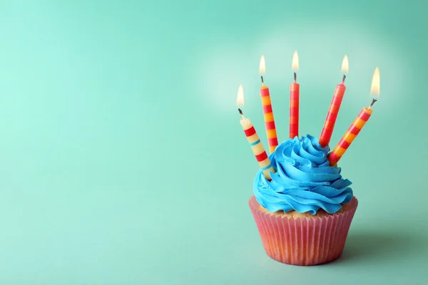 Delicious cupcake on table — Stock Photo, Image