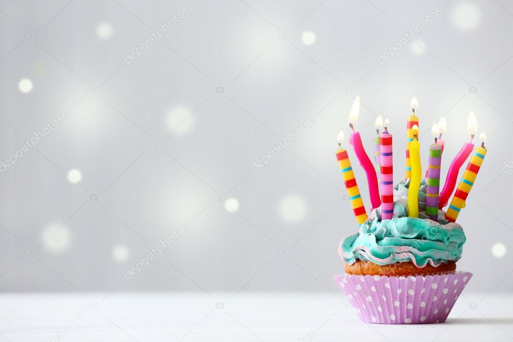 Delicious birthday cupcake