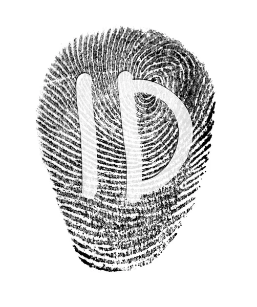 Fingerprint ID on white background. Individuality concept. — Stock fotografie