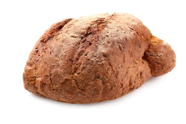 Frisches Brot, isoliert auf weiß — Stockfoto