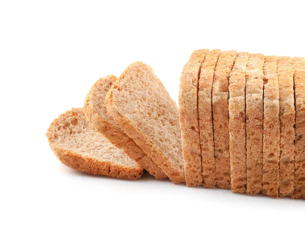 Dilimlenmiş ekmek, beyaz izole — Stok fotoğraf