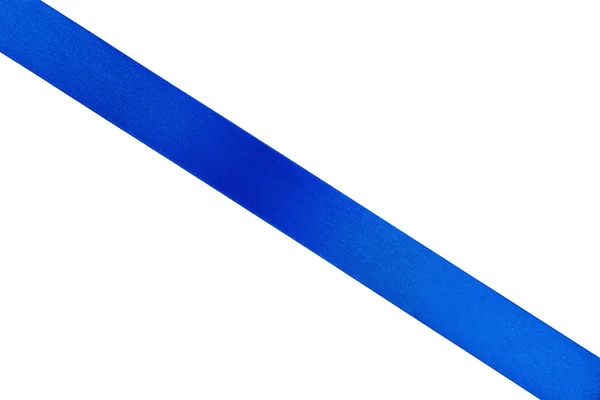 Blue ribbon on white background — Stock Photo, Image