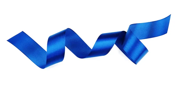 Blue ribbon on white background — Stock Photo, Image