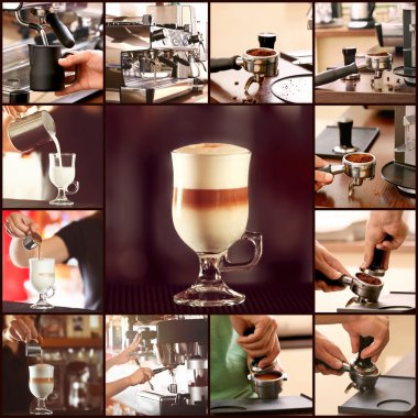 Kolaj Cafe latte hazırlama