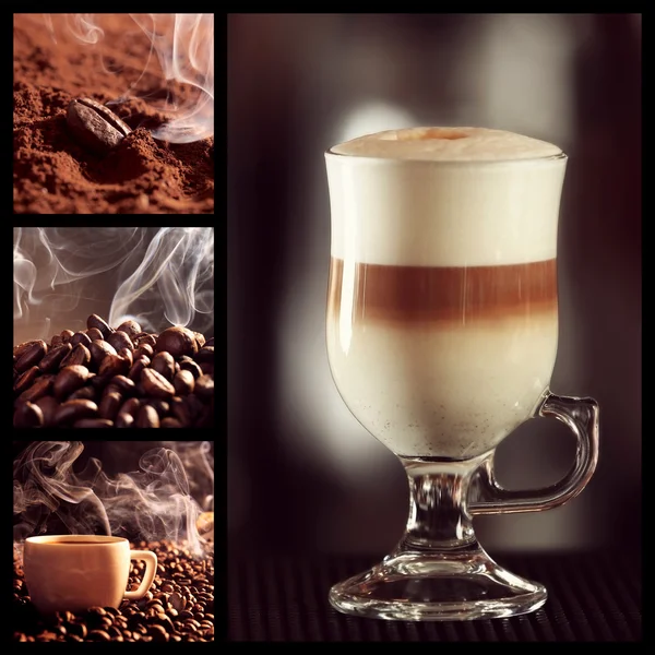 Collage aus Kaffee — Stockfoto