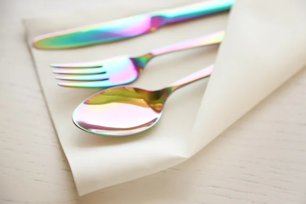 Fork, spoon and knife — Stock Photo, Image