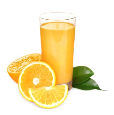 Portakal suyu, beyaz izole