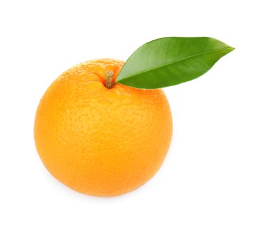 Turuncu meyve, üzerinde beyaz izole