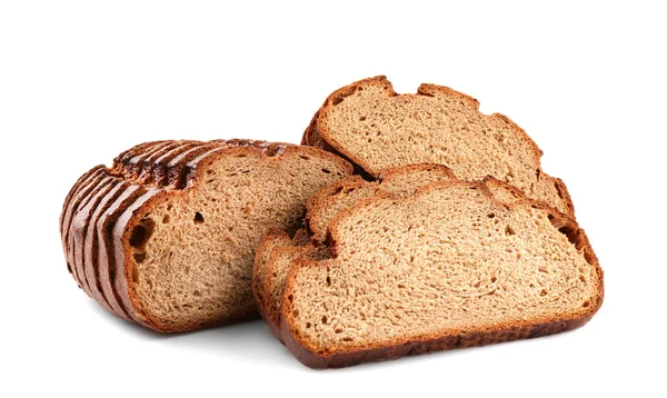 흰색 절연 슬라이스 빵 — 스톡 사진