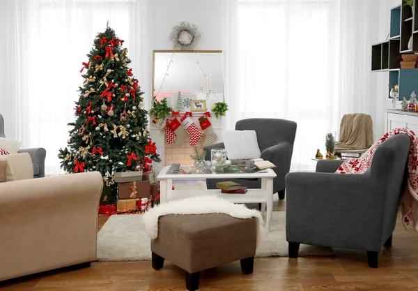 Gezellige Kerstmis interieur — Stockfoto