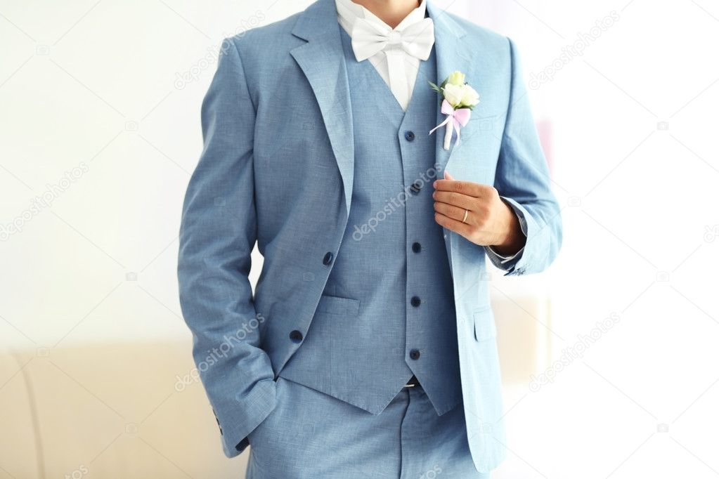 Groom on wedding day