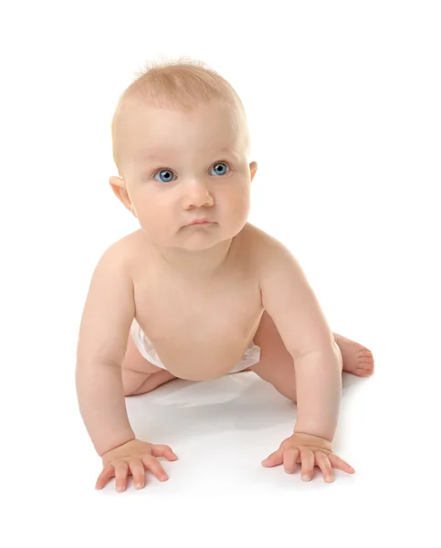 Adorabile piccolo bambino su sfondo bianco — Foto Stock