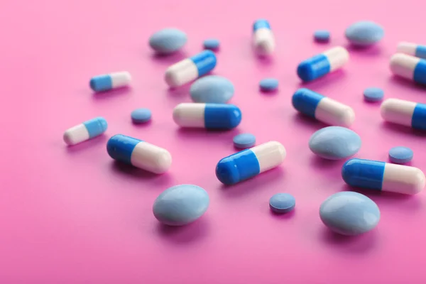 Blu Pillole di colore — Foto Stock
