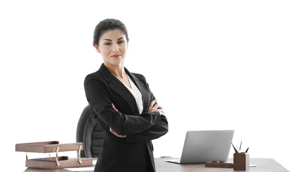 Succesvolle volwassen zakenvrouw in haar kantoor — Stockfoto