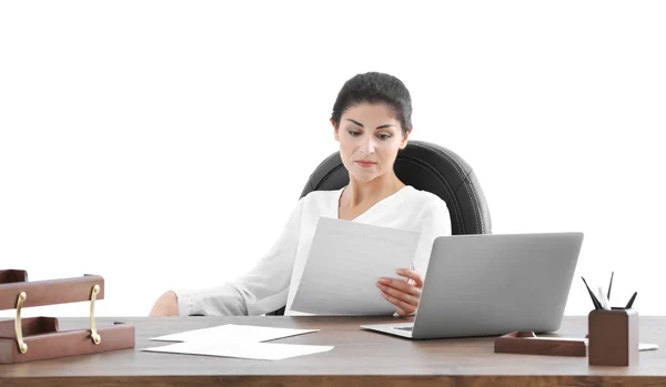 Erfolgreiche reife Geschäftsfrau in ihrem Büro — Stockfoto