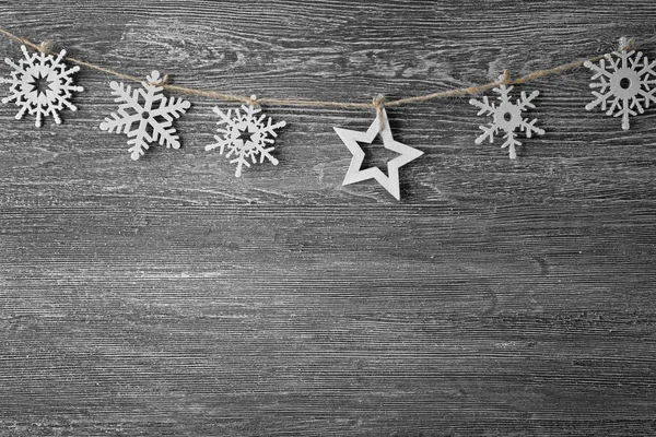 Rope with snowflakes and star — Stock Photo, Image