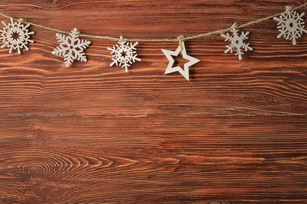 Rope with snowflakes and star — Stock Photo, Image