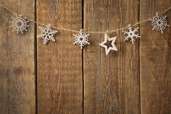 Rope with snowflakes and star — Stock fotografie