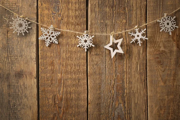 Rope with snowflakes and star — Stock Photo, Image