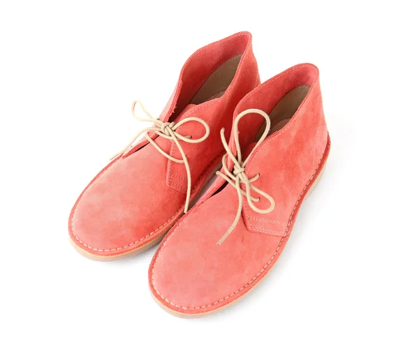 Růžové boty, izolované na bílém — Stock fotografie