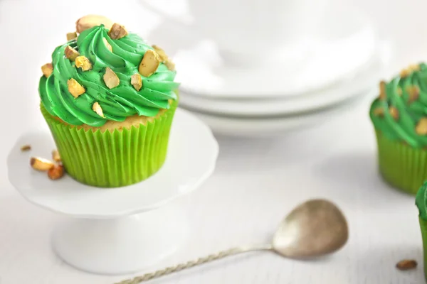 Cupcake al pistacchio verde — Foto Stock