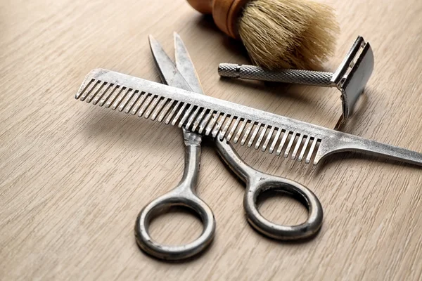 理发店的老式工具 — 图库照片