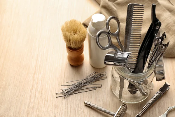 Vintage tools of barber shop — Stock Photo, Image