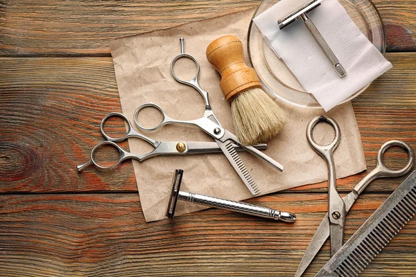 Vintage tools of barber shop — Stock Photo, Image