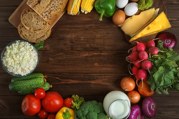 Grönsaker och mejeriprodukter — Stockfoto