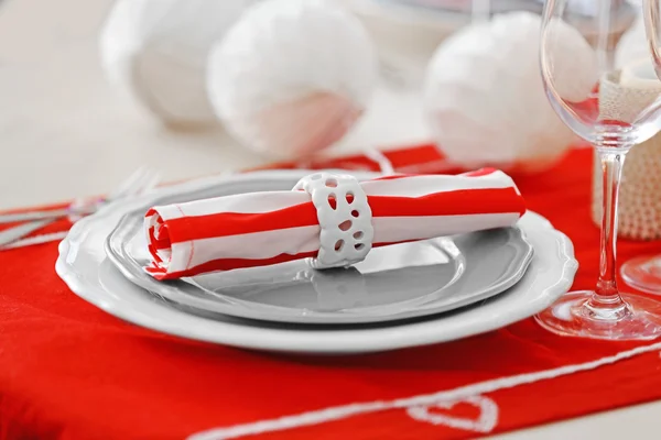 Table served for Christmas dinner — Stock Photo, Image